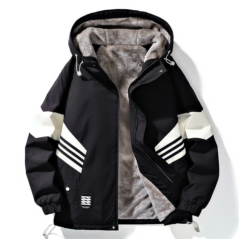 Fleece Jacket Hooded Thickened Trendy Brand Warm Outdoor Mountain Couple Men's Assault Jacket