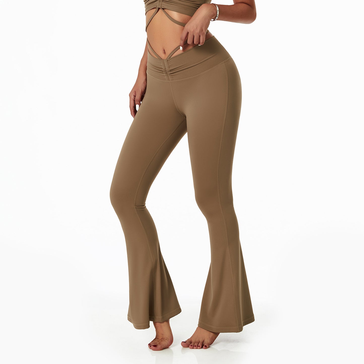 High Waist Hip Lift Fitness Dance Flared Pants