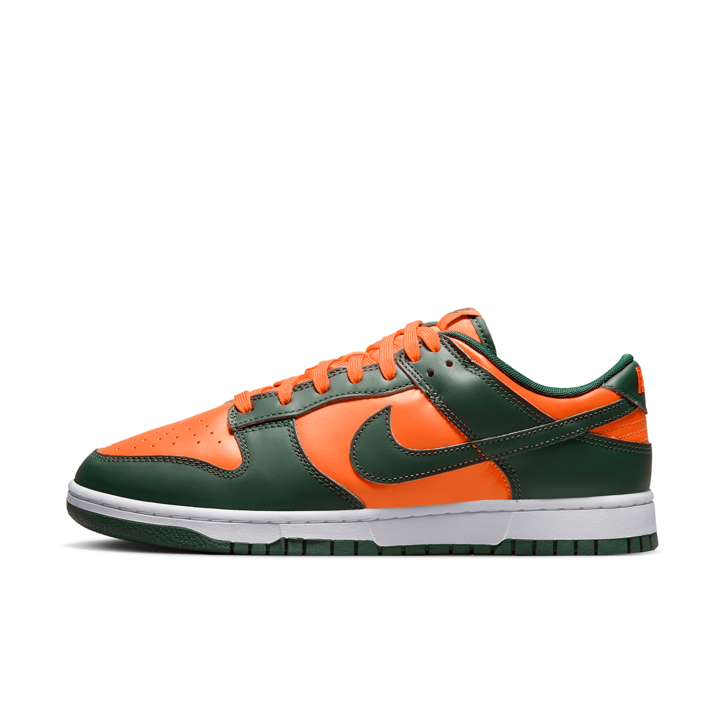 Nike Dunk Low Miami Hurricanes Gorge Vert Total Orange