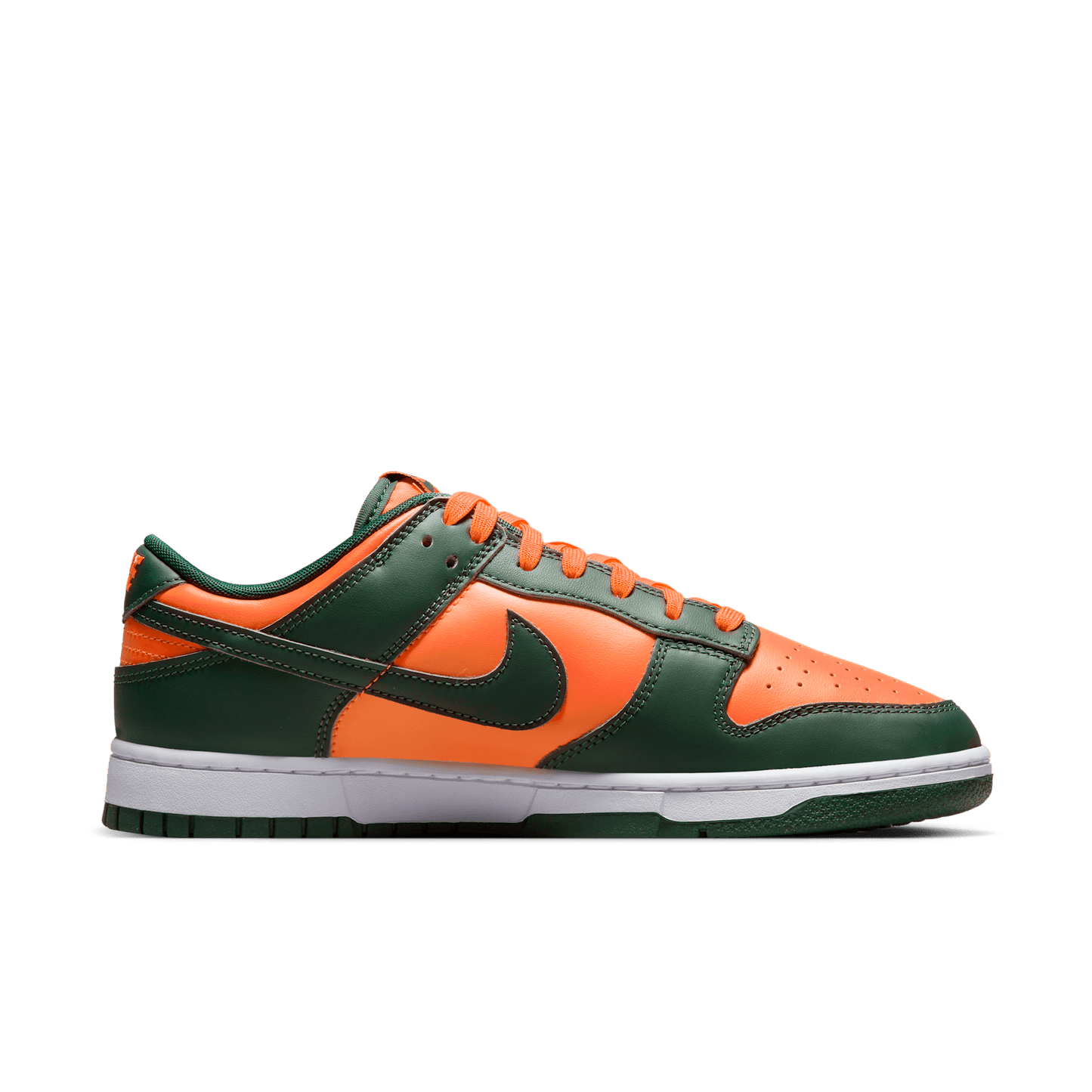 Nike Dunk Low Miami Hurricanes Gorge Vert Total Orange